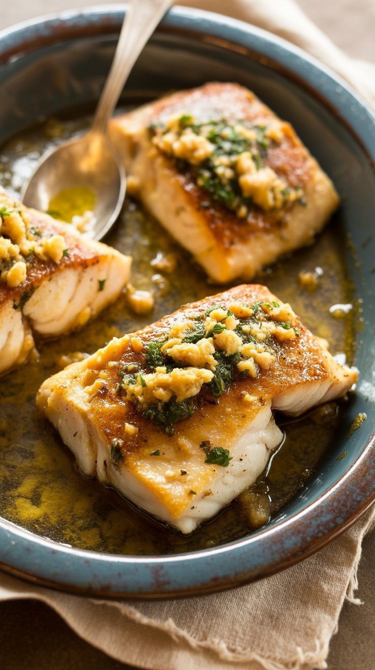 easy Sauteed Cod with Caper Butter and Lemon