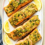 easy Baked Honey Dijon and Garlic Salmon