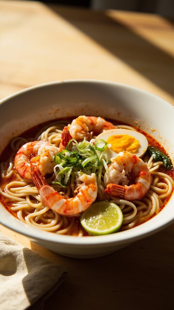 Spicy Shrimp Ramen Bowls